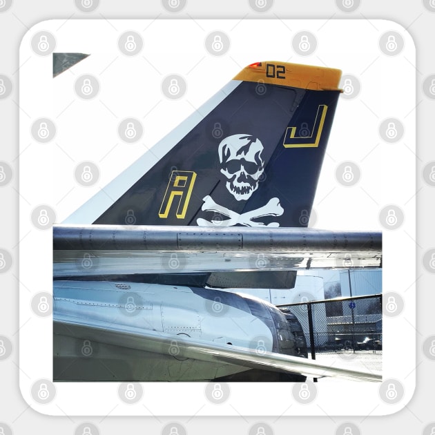 F-14 VF-84 Jolly Roger Tail Sticker by acefox1